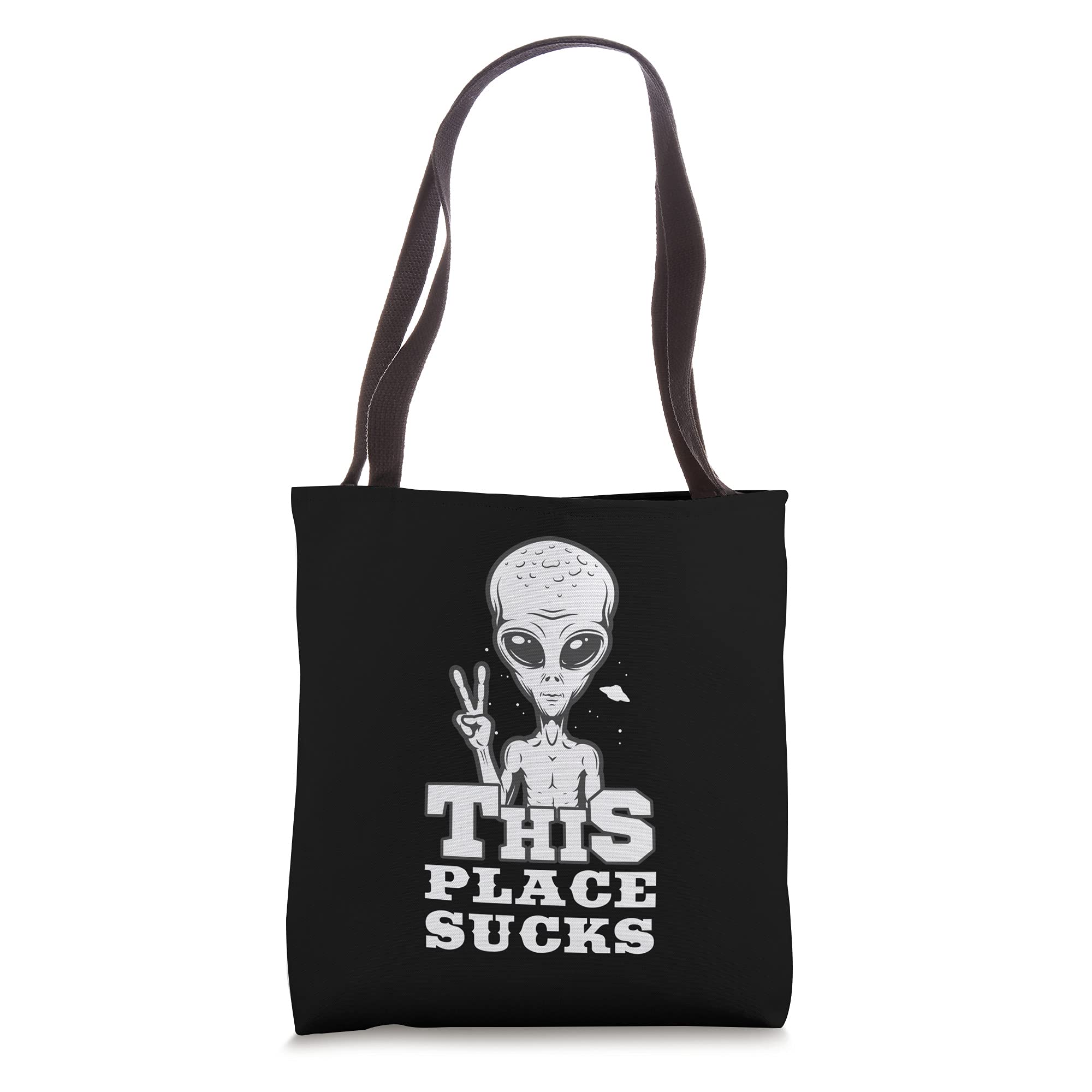Alien & UFO Lovers Tote Bag - Unique Gift for Sci-Fi Enthusiasts - Perfect for Conventions, Comic Cons & Space-Themed Parties