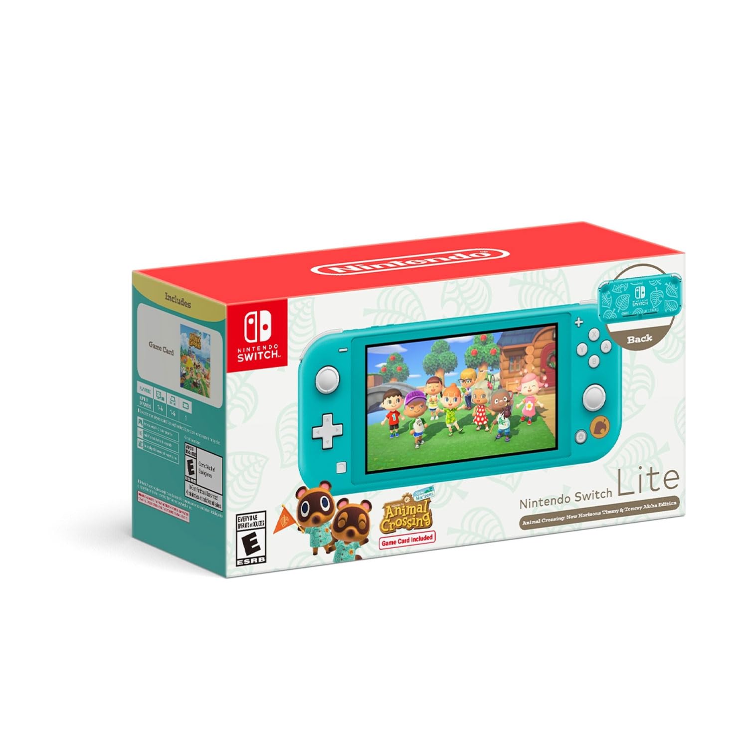 Nintendo Switch Lite Timmy & Tommy's Aloha Edition - Animal Crossing New Horizons Bundle with Full Game Download - Portable Gaming Console for Travel, Commute & Home Entertainment