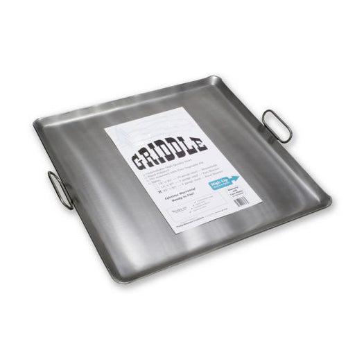 4 Burner Griddle Top for Outdoor Gas Grill - 23 x 23 Inch Stainless Steel Flat Top Griddle - Perfect for Backyard BBQs, Camping & Tailgating Parties