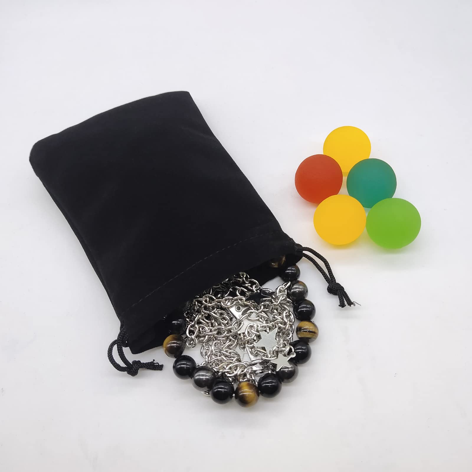Premium Black Velvet Drawstring Jewelry Pouch - Small Velvet Gift Bags for Earrings, Bracelets & Necklaces - Perfect for Wedding Favors, Baby Showers, Party Gifts & Candy Storage