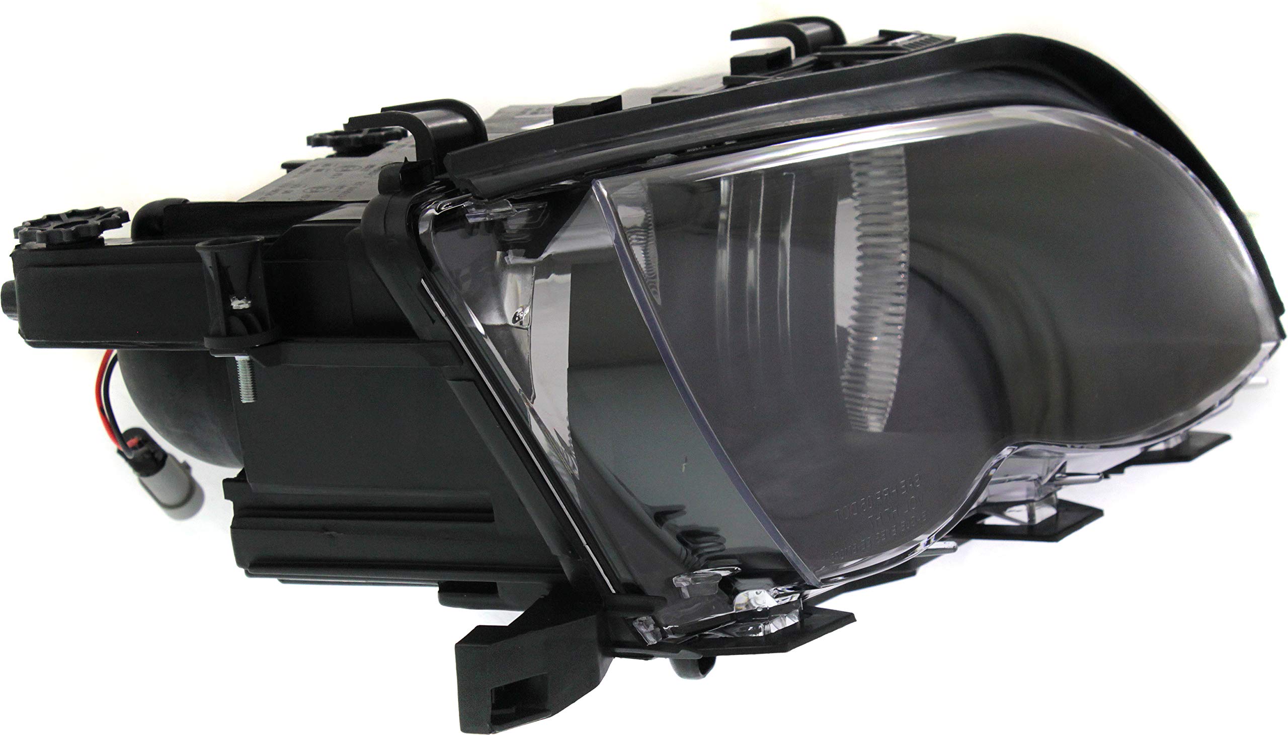 BMW 3-Series (2002-2005) Right Passenger Side Halogen Headlight Assembly - Black Interior, Compatible with 320i 323i 325i 328i 330i Sedan & Wagon - Direct Replacement for Improved Night Driving Safety