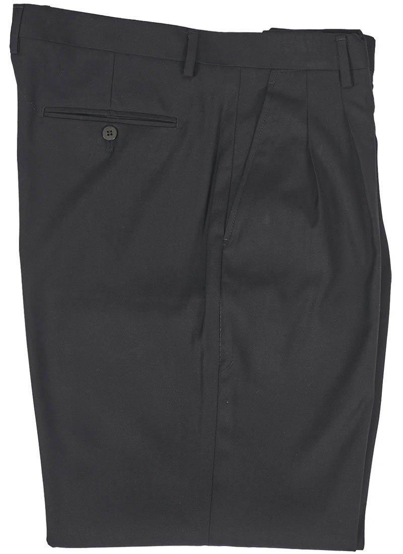 Black Peated Wide Fit Pants for Women - Comfortable Loose Fit Trousers for Casual Wear & Office Outfits