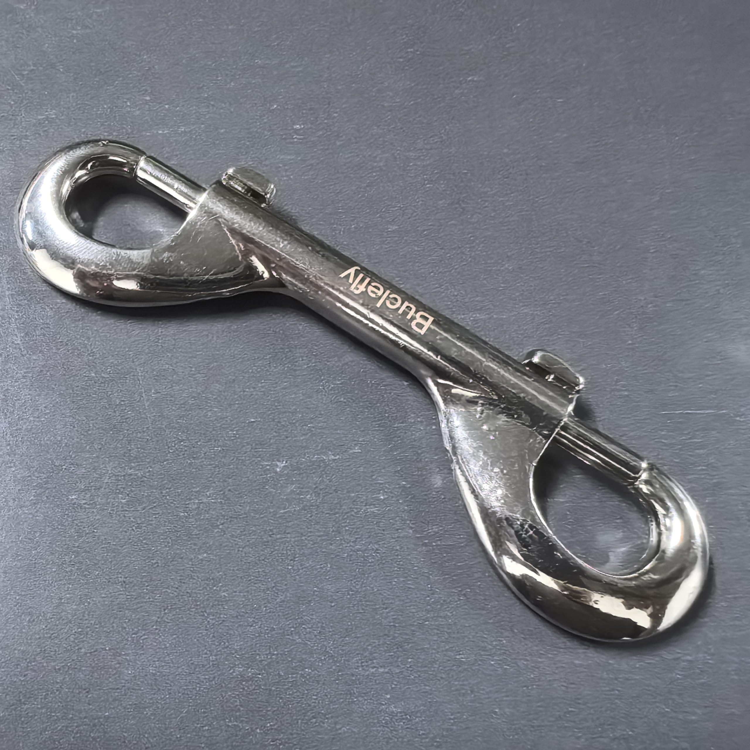 Stainless Steel Double Ended Eye Bolt Snap Hooks with Trigger Clips - Heavy Duty Metal Chain Clips for Fishing, Dog Leash, Keychain & Outdoor Gear