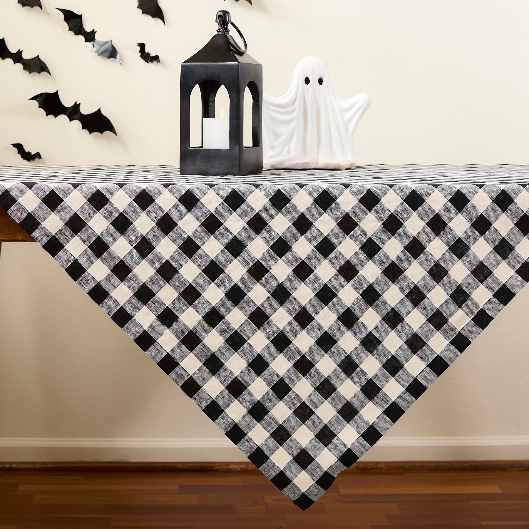 Morgan Check Table Throw - Classic Plaid Tablecloth for Dining Room, Kitchen, and Outdoor Picnics | Durable & Stylish Home Decor for Parties & Gatherings