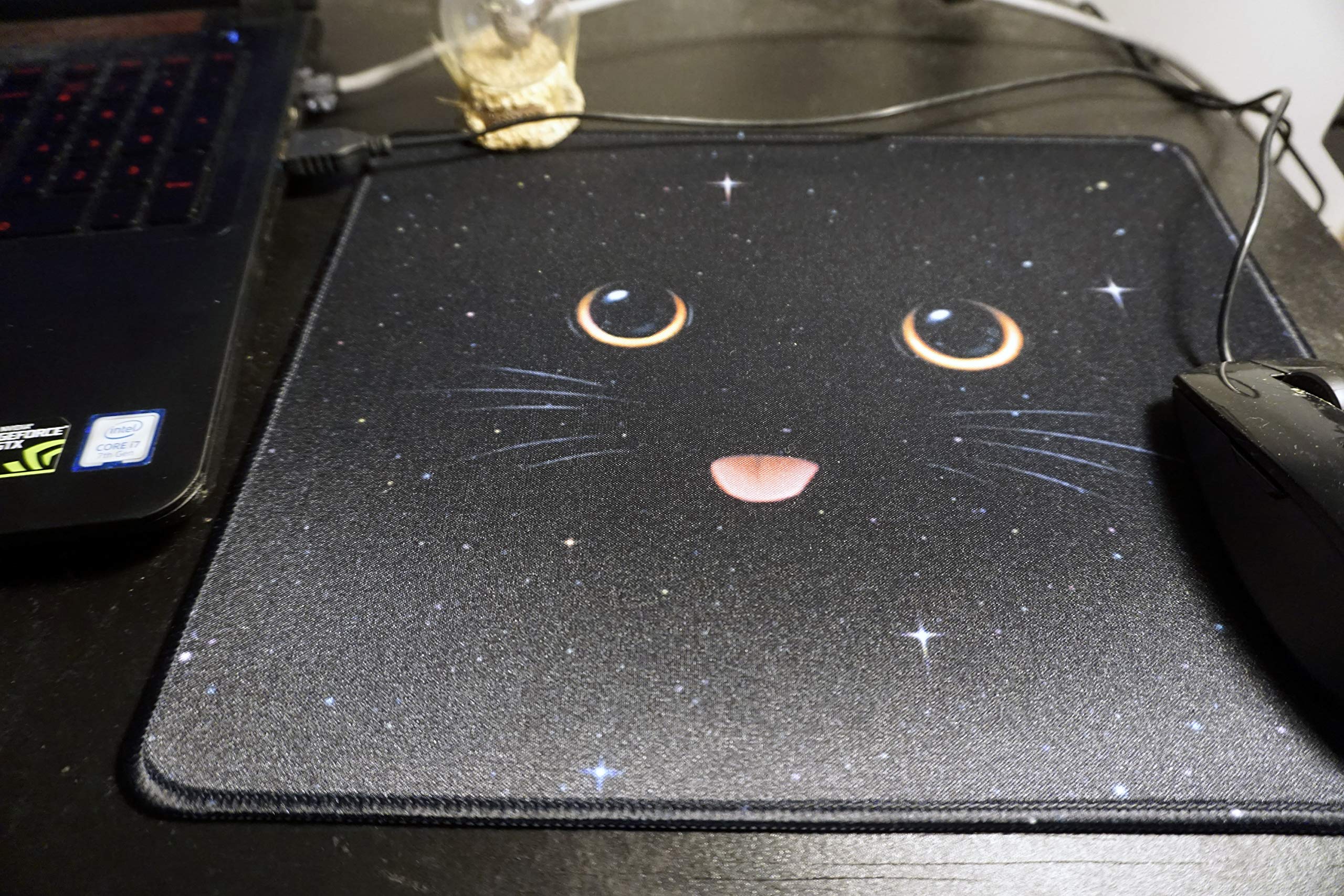 Space Cat Gaming Mouse Pad - Cute Kitten Design Non-Slip Desk Mat (12x10 Inches) for Office, PC, Laptop & Computer Work | Perfect Gift for Cat Lovers & Pet Enthusiasts | Ideal for Gaming, Work & Home Office Setup
