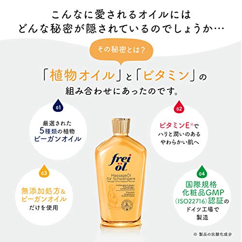 Frei Oil Experts Massage Oil for Pregnant Women - 125ml | Natural & Hypoallergenic | Perfect for Prenatal Care & Relaxation at Home or Spa