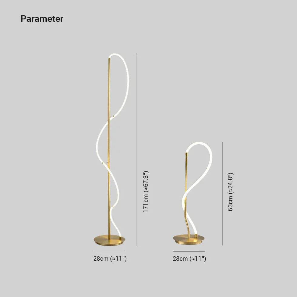 Modern White Tube Curved Line Floor Lamp - Adjustable Standing Light for Living Room, Bedroom & Office - Soft Ambient Lighting for Reading, Working & Relaxing
