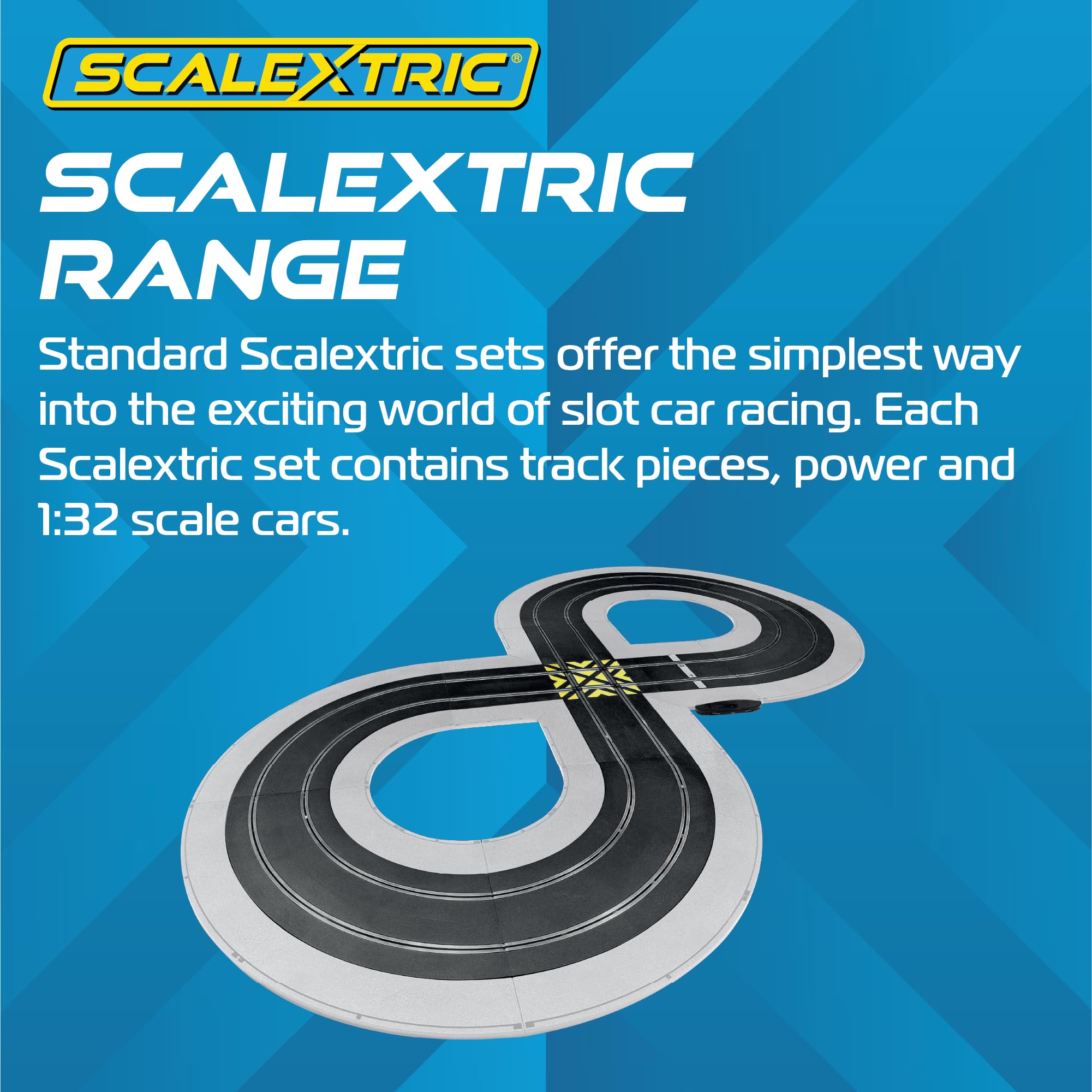 Scalextric C1421M Drift 360 Race Set - 1:32 Scale Electric Slot Car Track with Mains Power, Racing Toys for Adults & Kids (Ages 8+), Perfect for Birthday Gifts, Family Game Nights & Competitive Racing Fun