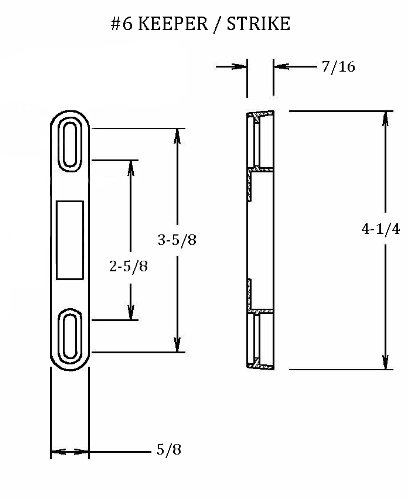 Premium Solid Brass Sliding Glass Door Handle Set with Mortise Lock - 3-15/16