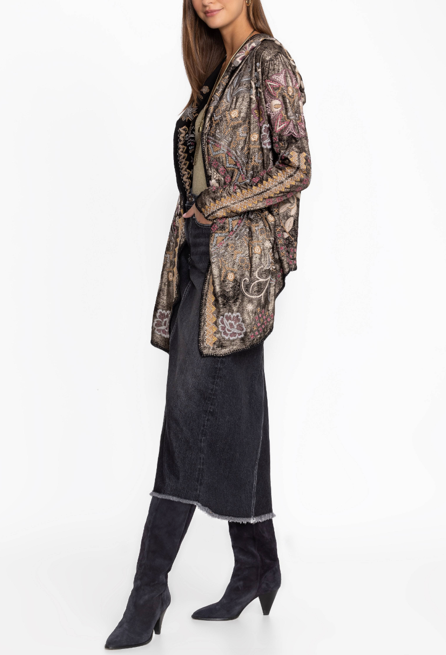 Agatha Biya Metallic Short Hoodie for Women - Trendy Black Metallic Pullover for Casual Wear & Street Style Fashion