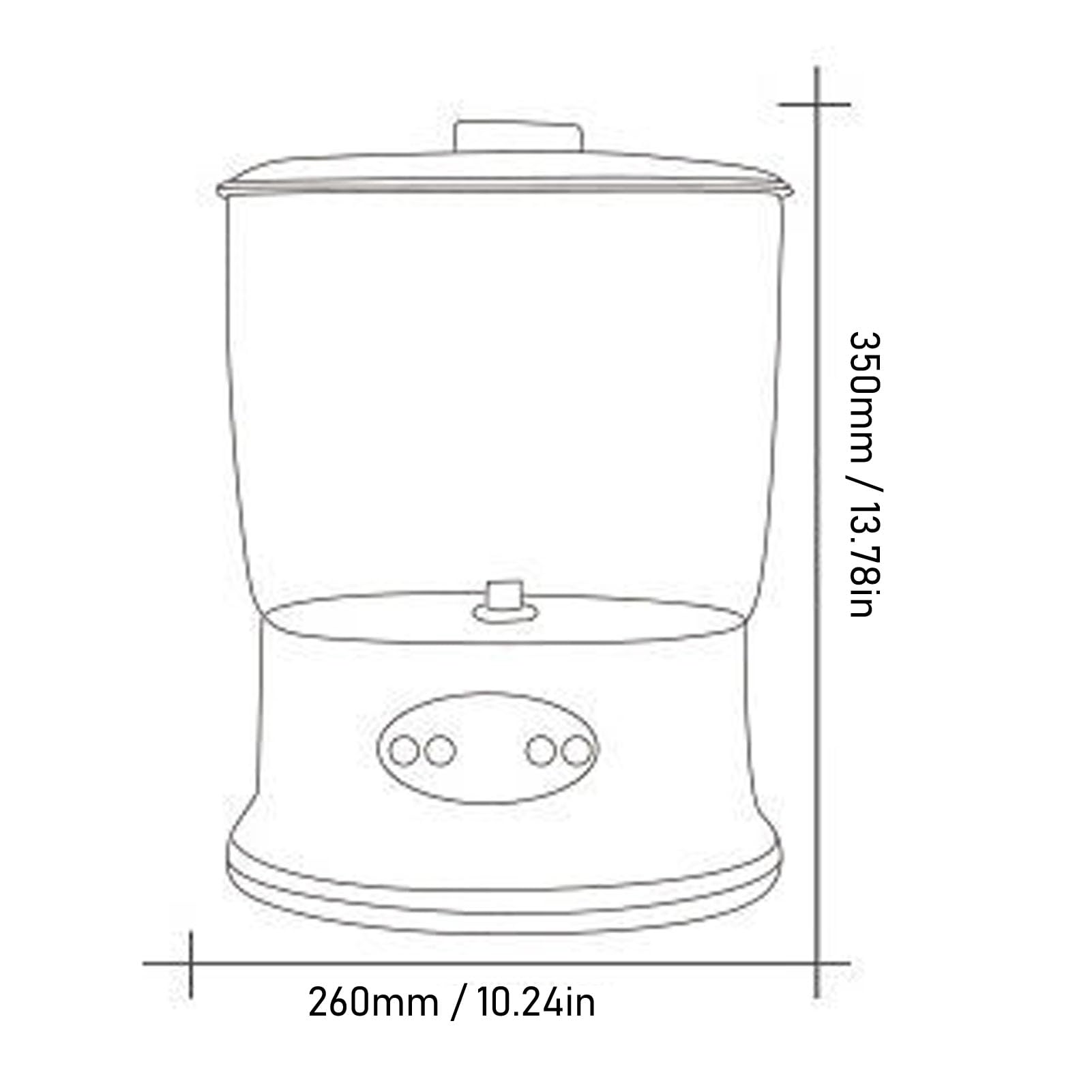 GLOGLOW Large Capacity 3-Layer Automatic Bean Sprout Machine with Pressing Plate - Home Kitchen Germination Kit for Fresh Sprouts (US Plug 110V) | Perfect for Organic Gardening, Healthy Eating & Vegan Diets