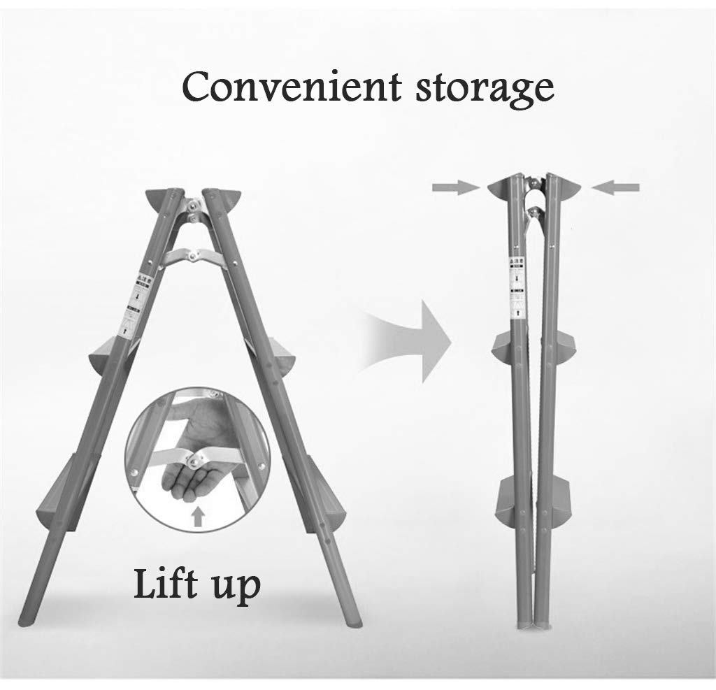 LXB 2-Step Folding Stool for Adults - Non-Slip Pedal Stool, Multi-Functional Household Step Ladder - Perfect for Kitchen, Bathroom, Garage & Home Organization