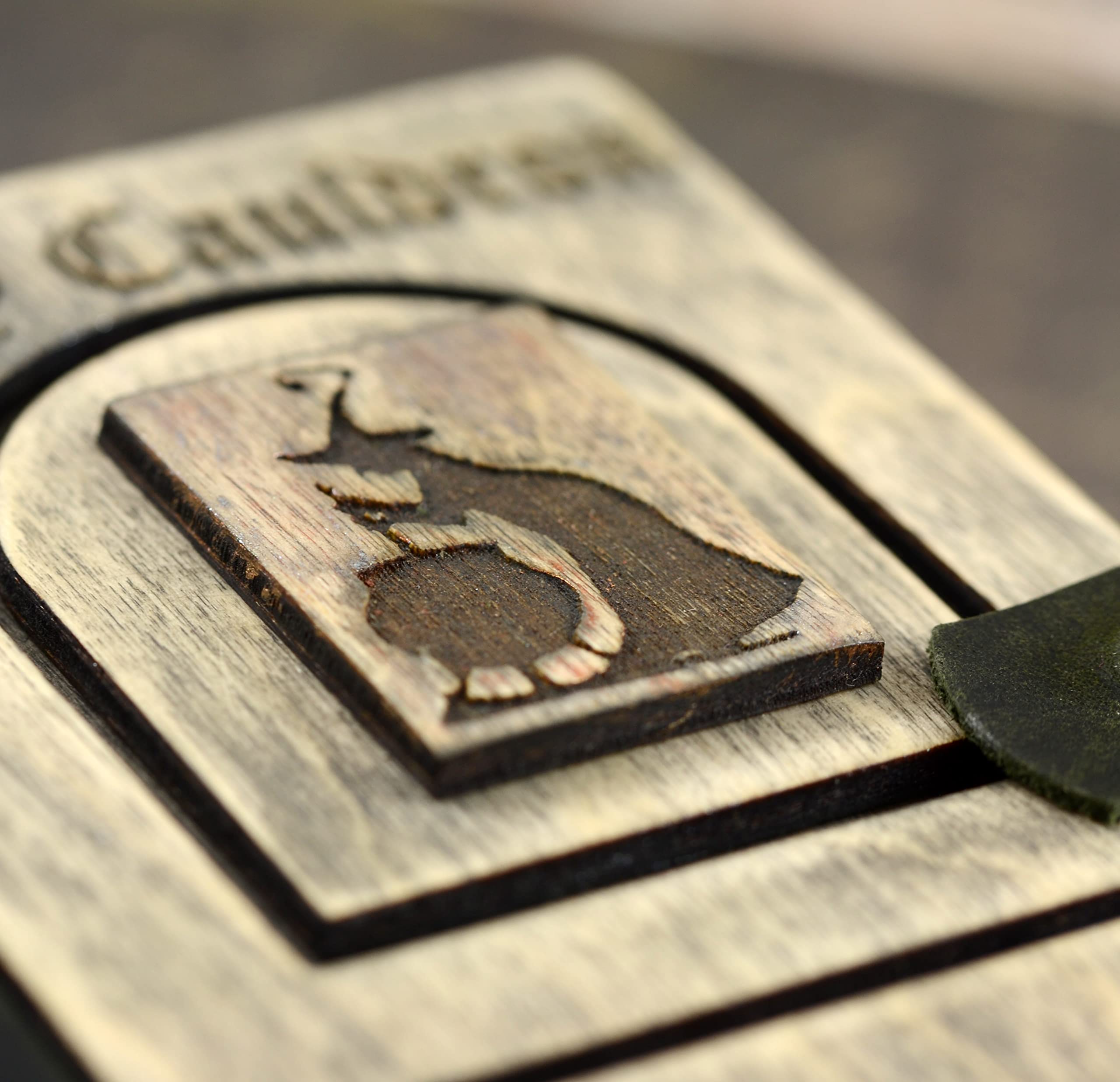 Handmade Wooden Tarot Card Box - Witches Tarot Holder & Leaky Cauldron Storage | Witchcraft Gift, Wiccan Decor for Halloween & Spiritual Rituals