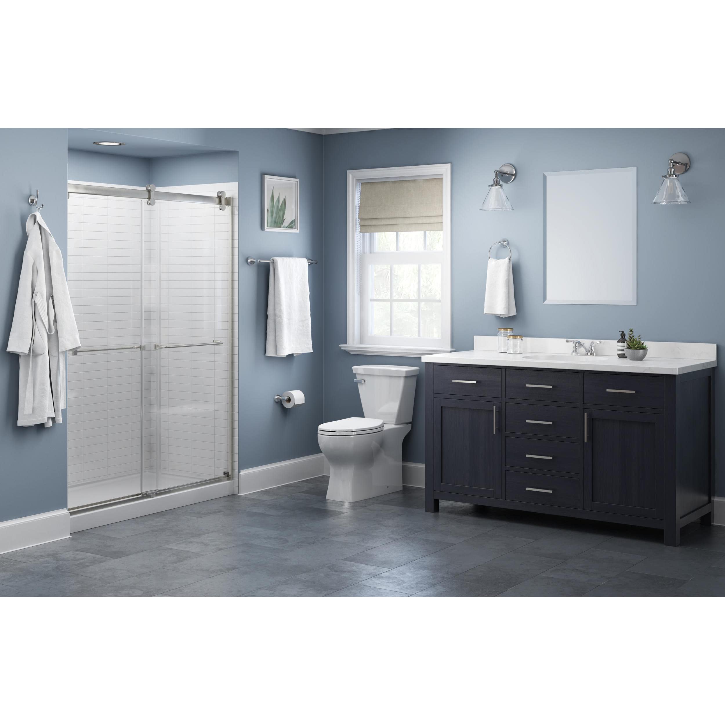 Delta Foundations 24-Inch Polished Chrome Wall Mounted Towel Rack - Bathroom Hardware Accessory (1-Pack) | Perfect for Small Bathrooms, Powder Rooms & Laundry Areas