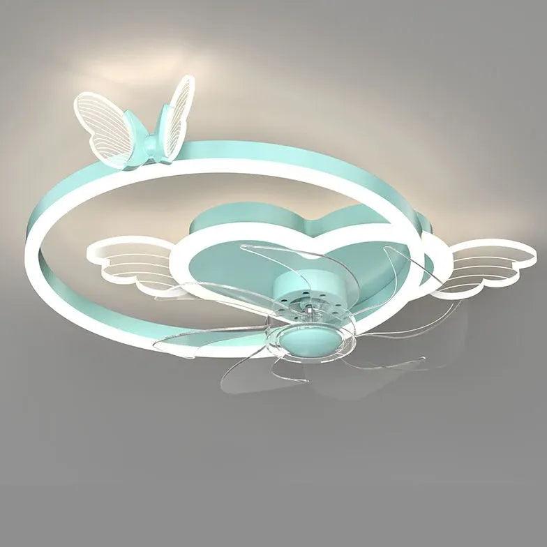 Modern Transparent Cloud LED Ceiling Fan with Light - Energy Efficient Smart Fan for Bedroom, Living Room & Office