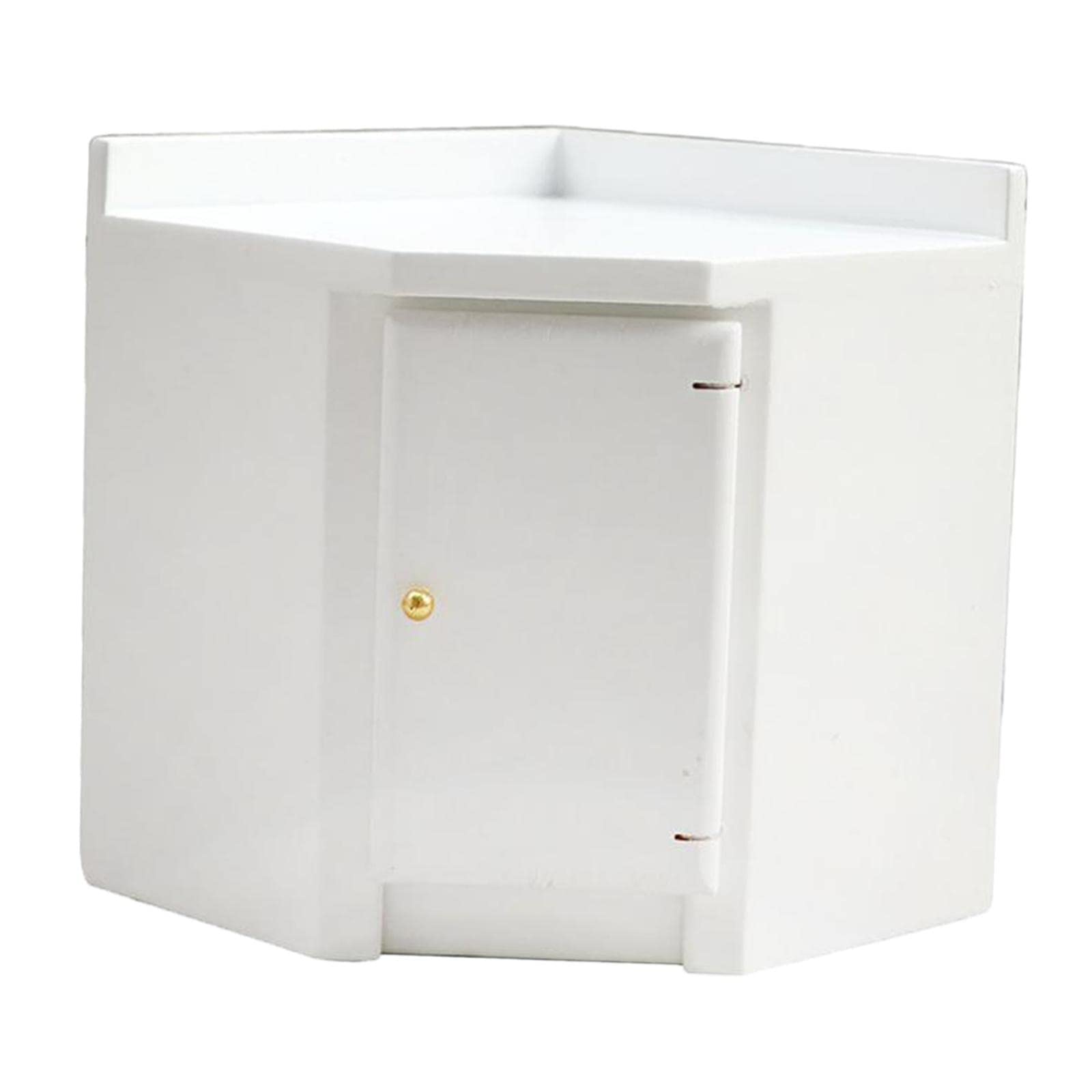1:12 Miniature Kitchen Cabinet - Dollhouse Furniture for Display & Decoration, Corner Cabinet Showcase - Perfect for Dollhouse Kitchens, Room Decor & Miniature Displays