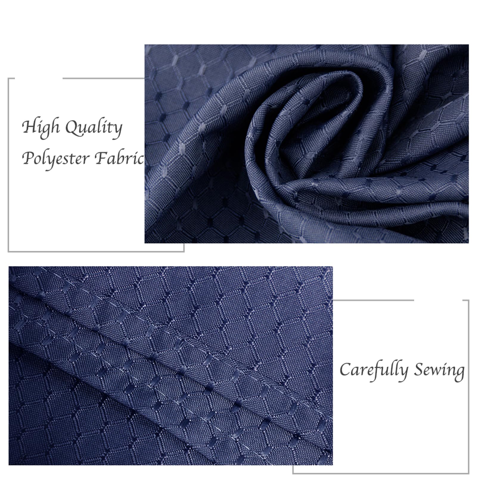 Eforcurtain Extra Long 72x78 Inch Waffle Weave Shower Curtain - Waterproof Bathroom Decor, Heavy Duty Fabric, Elegant Blue - Perfect for Modern Bathrooms & Spa-Like Showers