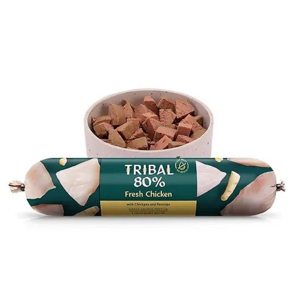 80% Gourmet Sausage Fresh Chicken Wet Dog Food - High Protein Grain-Free Recipe for Puppies & Adult Dogs - Perfect for Training, Weight Management & Picky Eaters