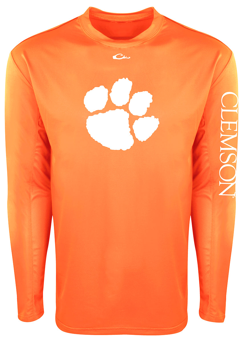 Clemson Long Sleeve Performance Shirt - Moisture Wicking, Breathable & Comfortable for Workouts, Running & Outdoor Activities