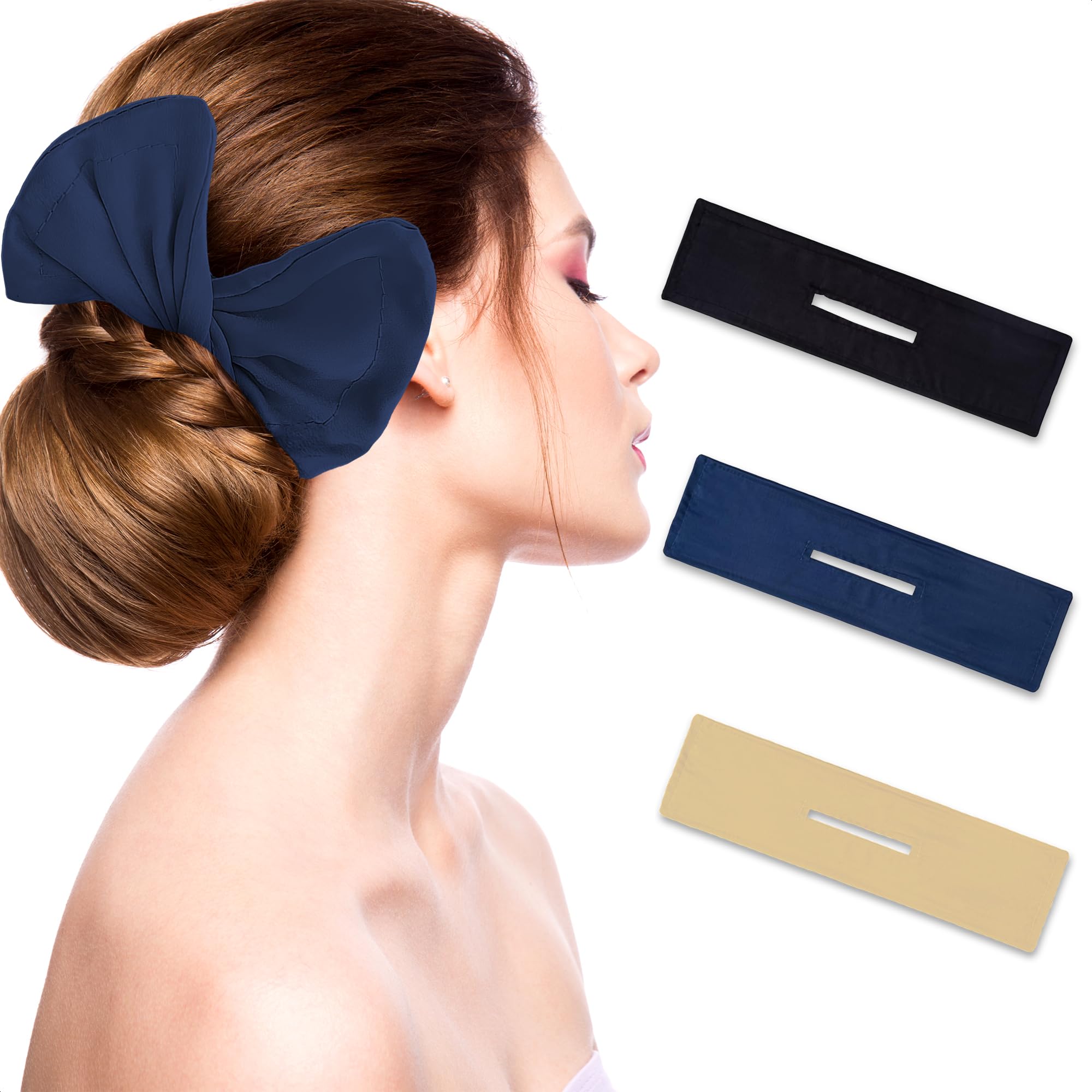 3Pcs Hair Bun Makers - Donut Hair Pieces & Twisters, Fashion Hair Clips for Women & Girls, French Twist Accessories for Long Hair - Perfect for Weddings, Parties & Everyday Styling