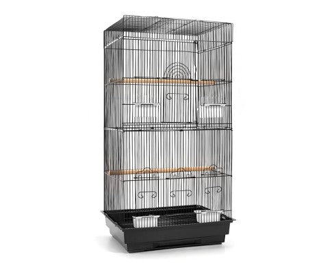 Premium Medium Black Bird Cage for Parrots & Small Birds - Durable & Spacious Design for Home, Office, or Outdoor Use