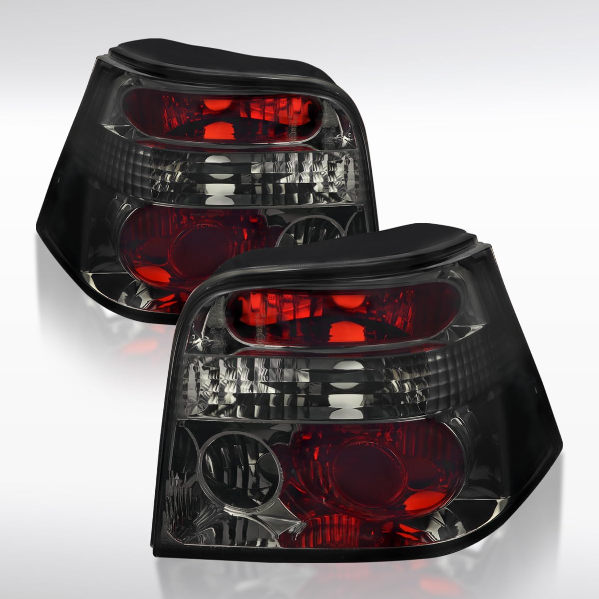 Volkswagen Golf IV MK4 1999-2006 Smoke Lens Tail Lights Pair - Left & Right Taillight Assembly Replacement - Perfect for Night Driving & Enhanced Style