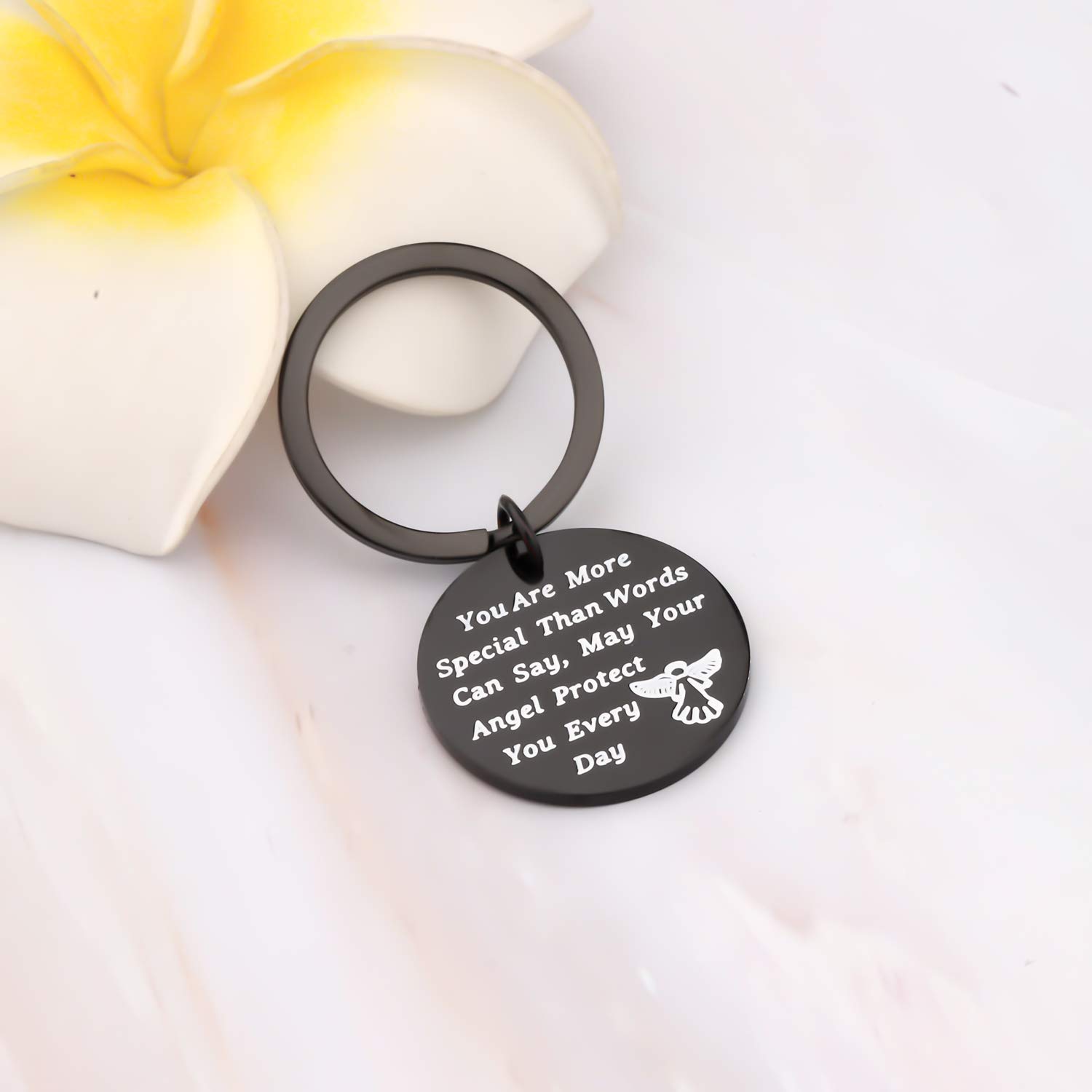 Guardian Angel Keychain for Travel Safety - Thoughtful Gift for New Drivers & Protection While Driving - Perfect for Car Keys & Safe Travel Accessories