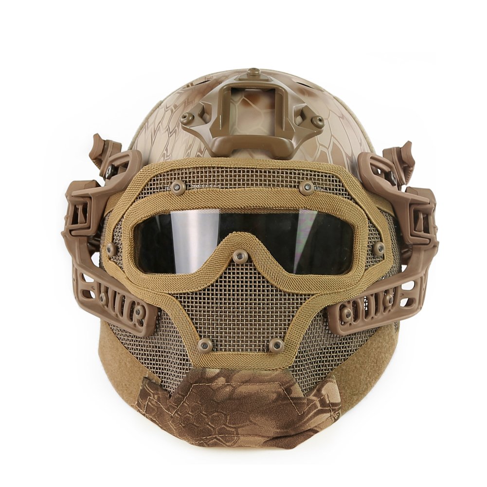 Tactical G4 Protective Helmet System with Goggles - Military Grade Airsoft & Paintball Mask for Combat Training, Hunting, and Outdoor War Games