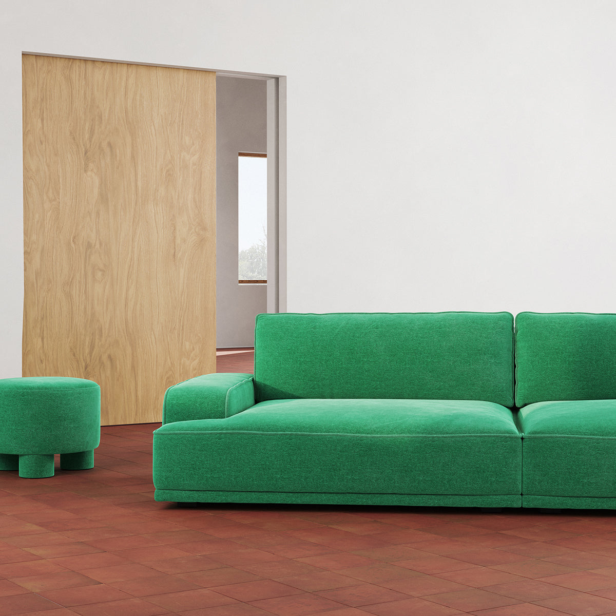 Leonora Fabric 3.5 Seater Sofa - Modern Living Room Couch with Sturdy Frame & Comfortable Cushions | Perfect for Small Spaces, Apartments & Cozy Home Decor