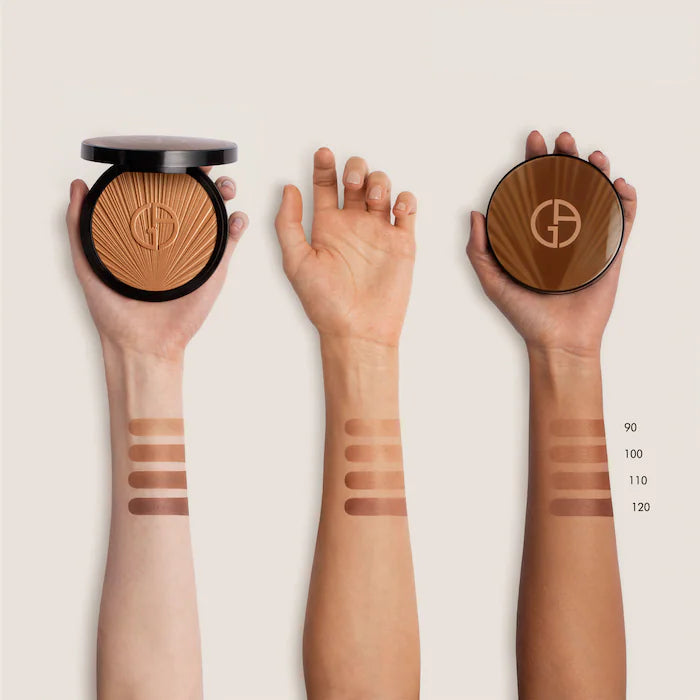 Armani Beauty Luminous Silk Creamy Bronzing Powder - Buildable Matte Bronzer for a Sun-Kissed Glow | Perfect for Contouring & Highlighting | Day to Night Makeup Essential