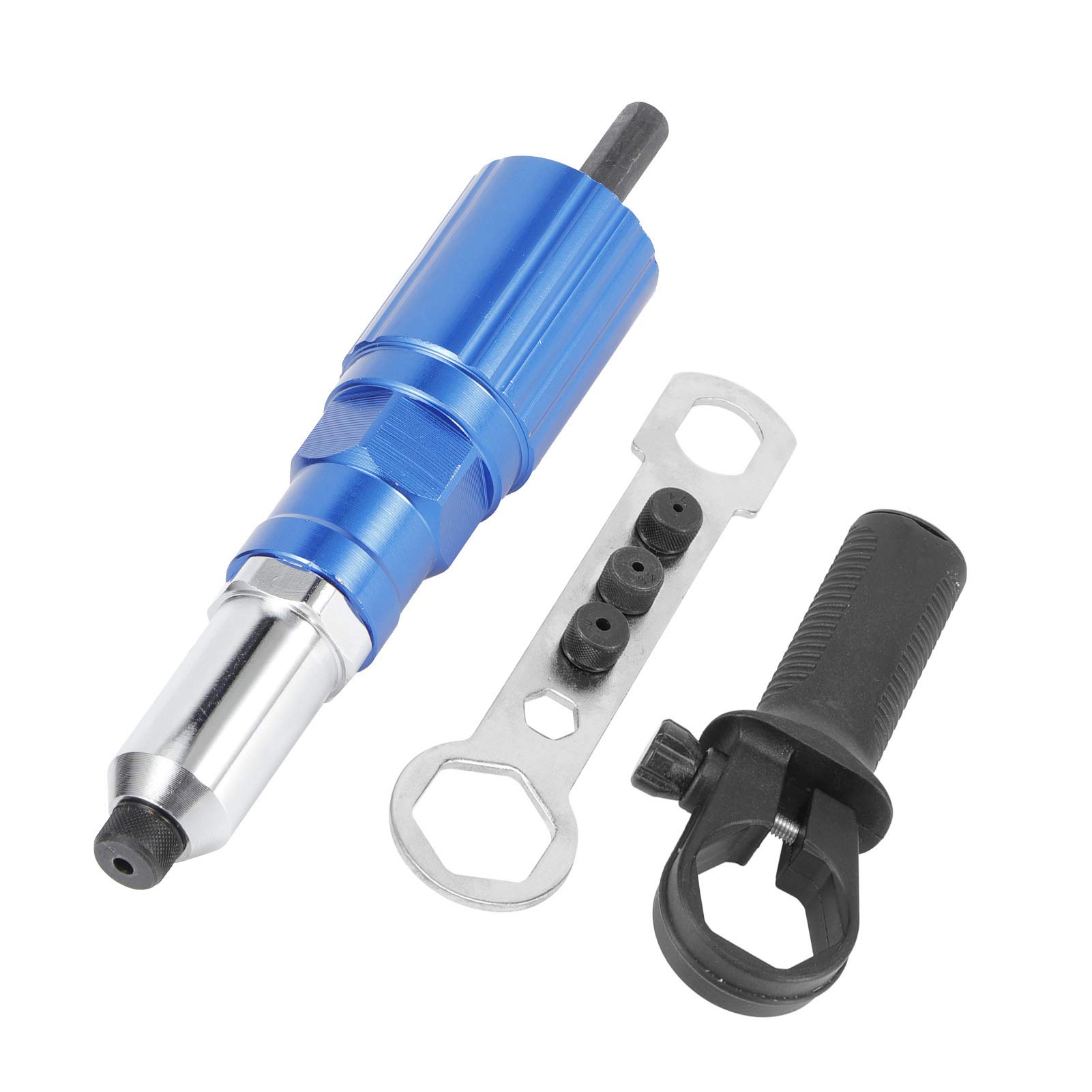 Professional Cordless Rivet Gun Adapter Kit for Electric Drill - 2.4/3.2/4.0/4.8mm Sizes - Heavy Duty Riveter Nut Tool Drill Attachment - Perfect for DIY Home Repairs, Metalworking & Automotive Projects