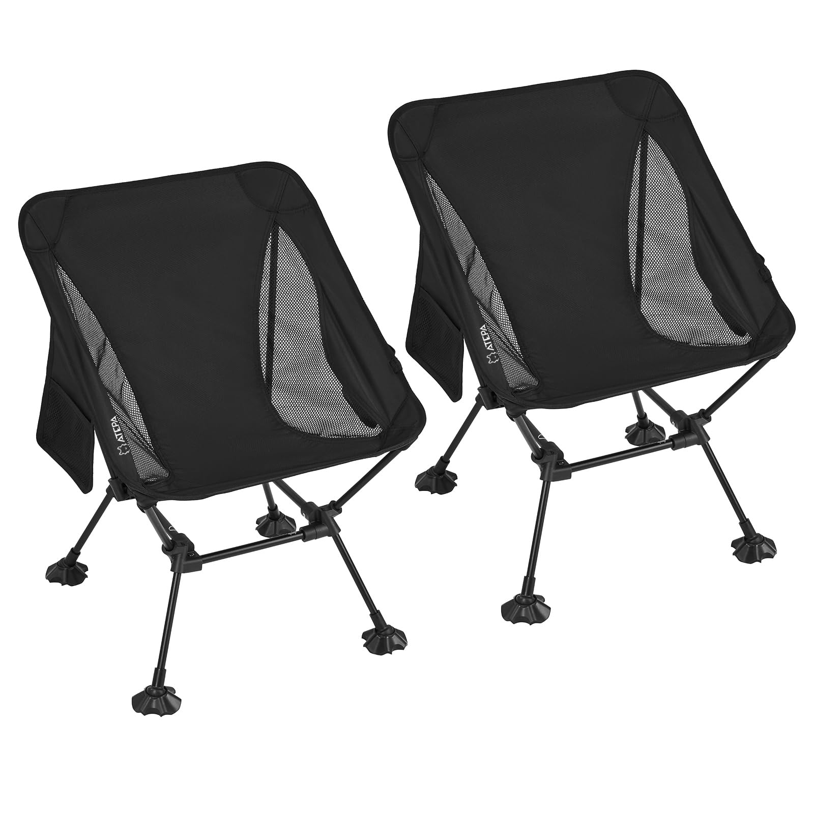 Ultralight Aluminum Camping Chair for Adults - Portable Backpacking & Hiking Chair with Anti-Sinking Feet, Compact Foldable Beach Chair for Outdoor Adventures, Picnics, and Travel