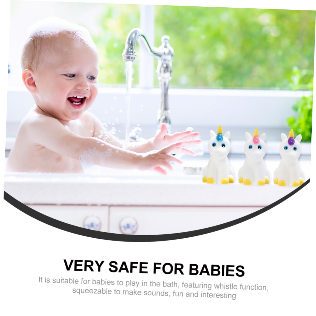 4 Sets Unicorn Bath Toys for Kids - Floating Shower Spray Toys, PVC Water Play Set for Bathtub Fun - Perfect for Toddler Bath Time & Sensory Play