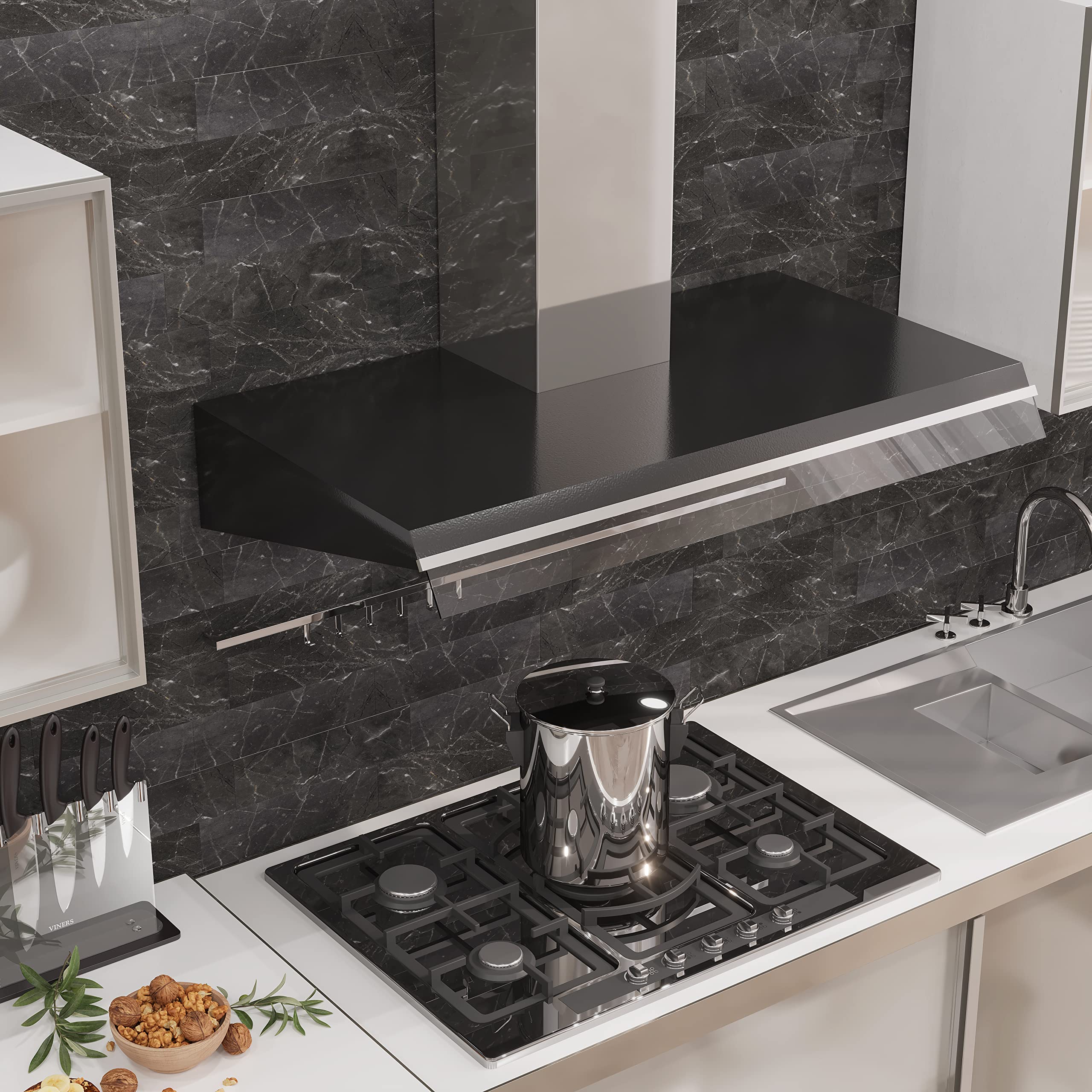 Avant Decor Stone Composite Subway Tile - Peel & Stick Backsplash for Kitchen & Bathroom