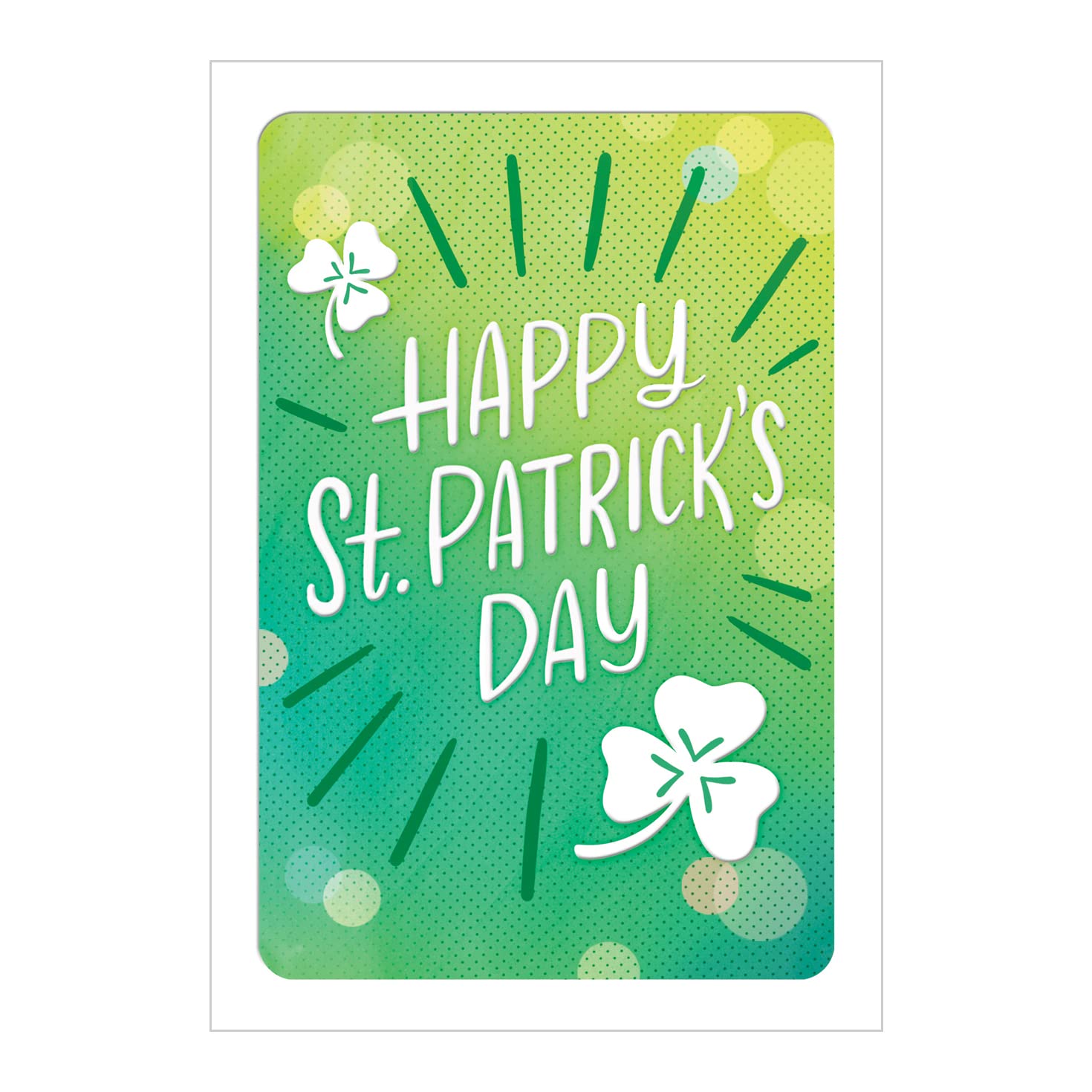 Hallmark Business St. Patrick's Day Greeting Cards - 100 Pack with Shamrock Design on Green Background | Perfect for Office Celebrations, Corporate Gifting & Employee Appreciation