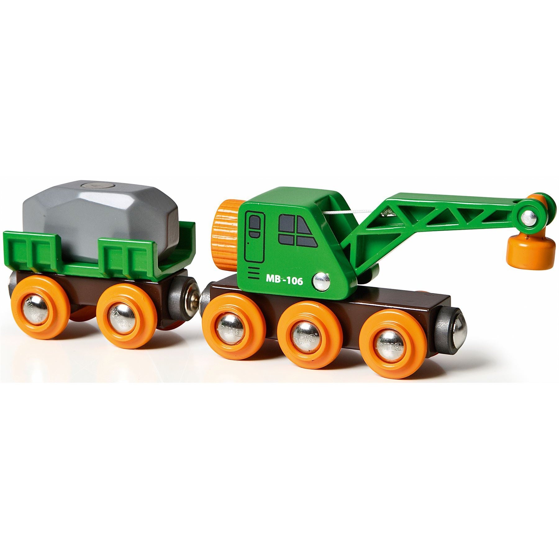Brio Clever Crane Wagon Toy - Interactive Wooden Train Set for Kids | Perfect for Imaginative Play & Early Learning Development