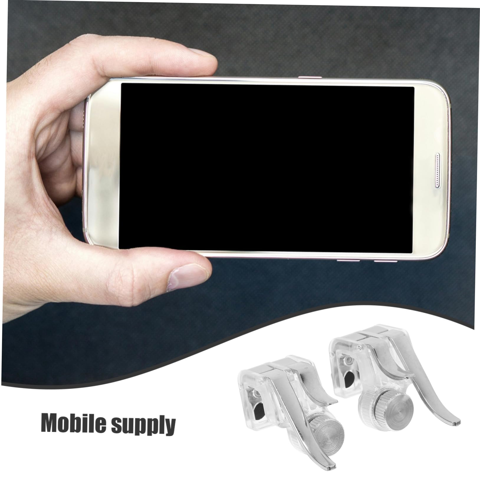 2 Pairs Metal Phone Grip Controller - Gaming Handle Trigger for Mobile Phones & Tablets - Perfect for PUBG, Fortnite & Call of Duty Mobile Gaming Accessories