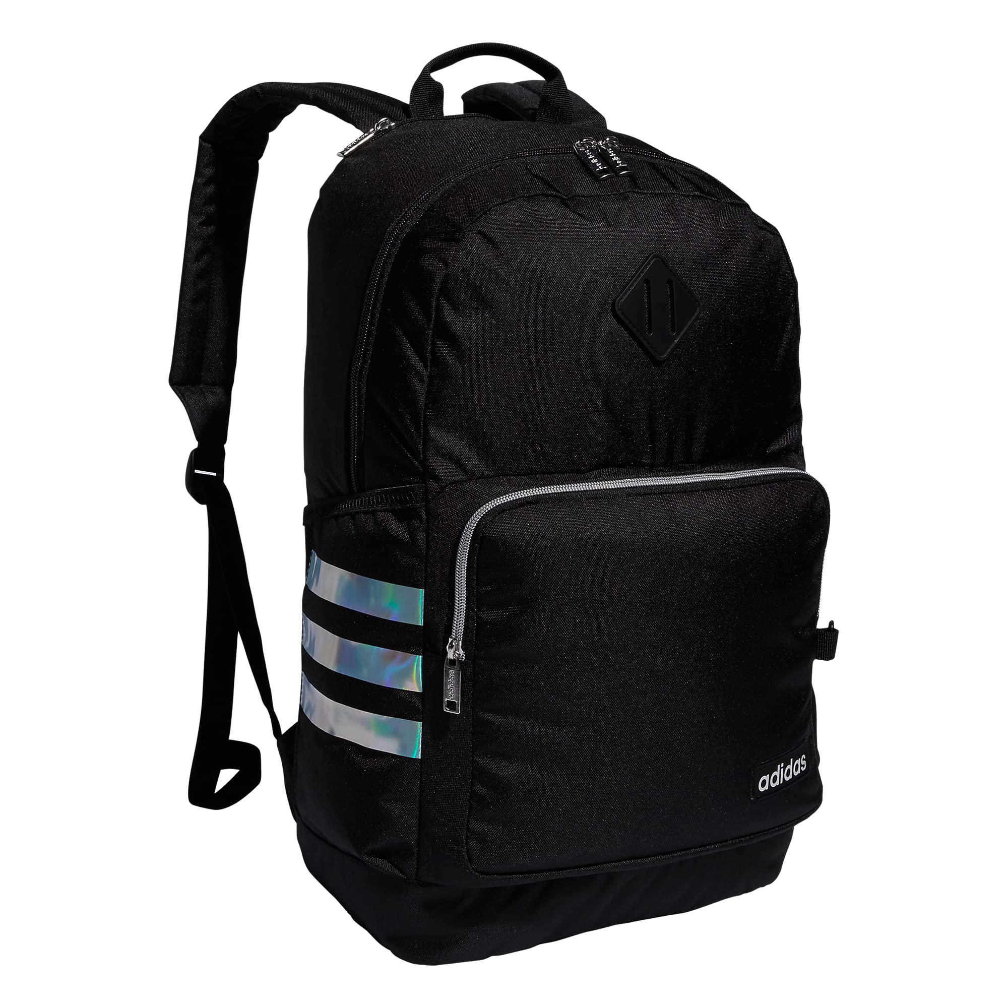 Adidas Classic 3-Stripe Backpack - Durable School & Travel Bag for Students, Laptops & Sports Gear - Black/Snowglobe/4.0 - Perfect for College, Gym & Everyday Use