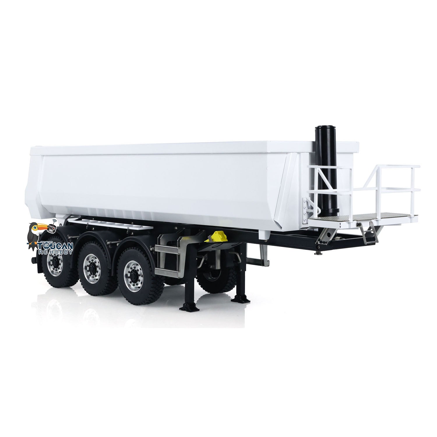 1/14 Scale 3 Axle Metal Hydraulic RC Dump Trailer - DIY Assembly for TAMIYA Tractor Trucks & Engineering Vehicle Models - Perfect for Construction Site Simulation & RC Hobby Enthusiasts