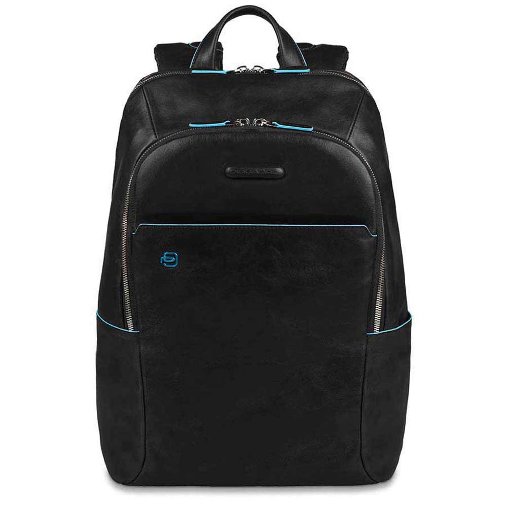 Piquadro Laptop Backpack with Padded iPad/iPad Mini Compartment - Black One Size - Perfect for Work, Travel & School