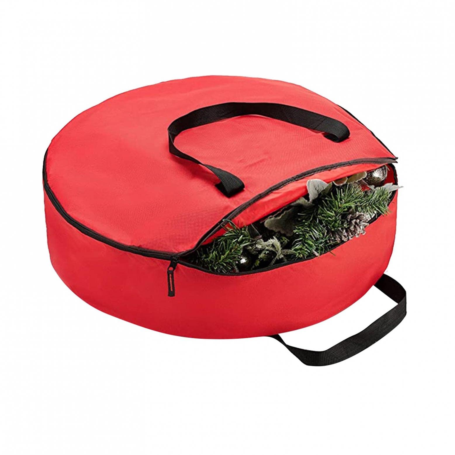 Christmas Wreath Storage Bag Clear - Holiday Ornament & Tree Storage Container for Xmas Decorations - Perfect for Seasonal Wreaths, Disassembled Trees, and Decoration Organization