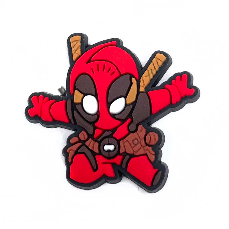 MINISO Marvel Superhero DIY Shoe Charms - Cartoon Character Accessories for Sandals & Clogs - Decorative Pins for Kids Gifts & Garden Fashion Accessories (Perfect for Birthday Presents & Cosplay Outfits)