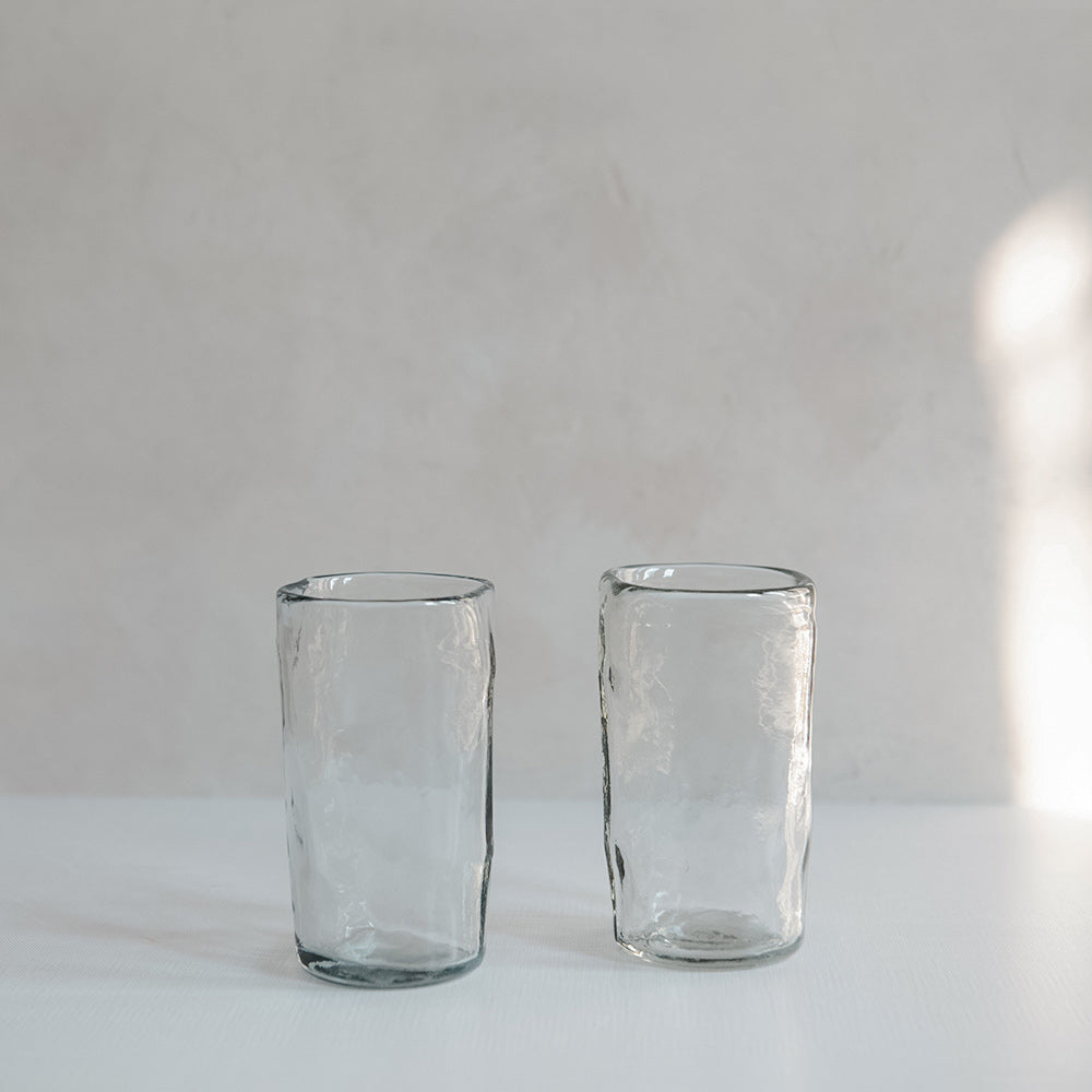 Artisan Glass Set - Handcrafted Small Drinking Glasses for Cocktails, Juice & Tea | Perfect for Home Bar, Dinner Parties & Gifts