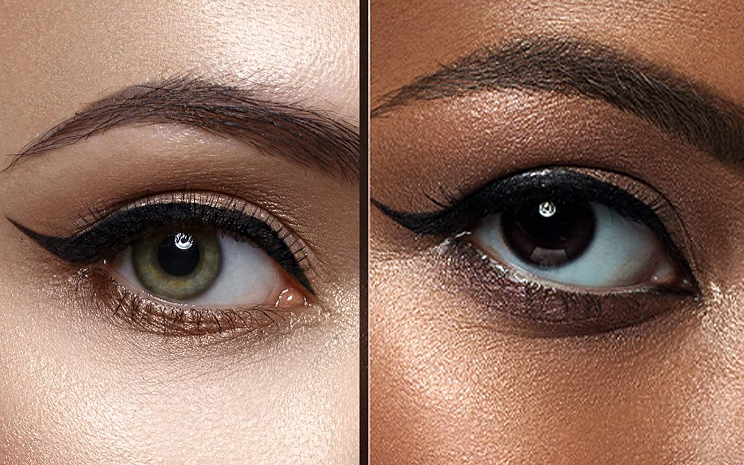 Waterproof Black & Brown Liquid Eyeliner Set - Quick Drying, Long Lasting Eye Liner for Women | Makeup Essentials for Everyday Wear, Party & Special Occasions