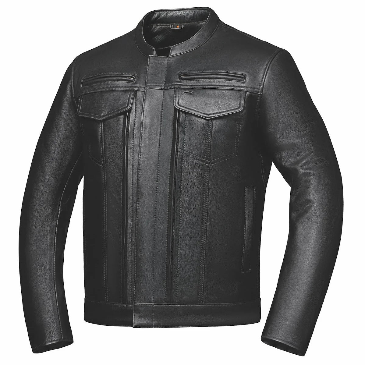UNIK Leather Co. Men's Rampage Genuine Leather Motorcycle Jacket - Stylish & Durable Biker Jacket for Riding & Casual Wear