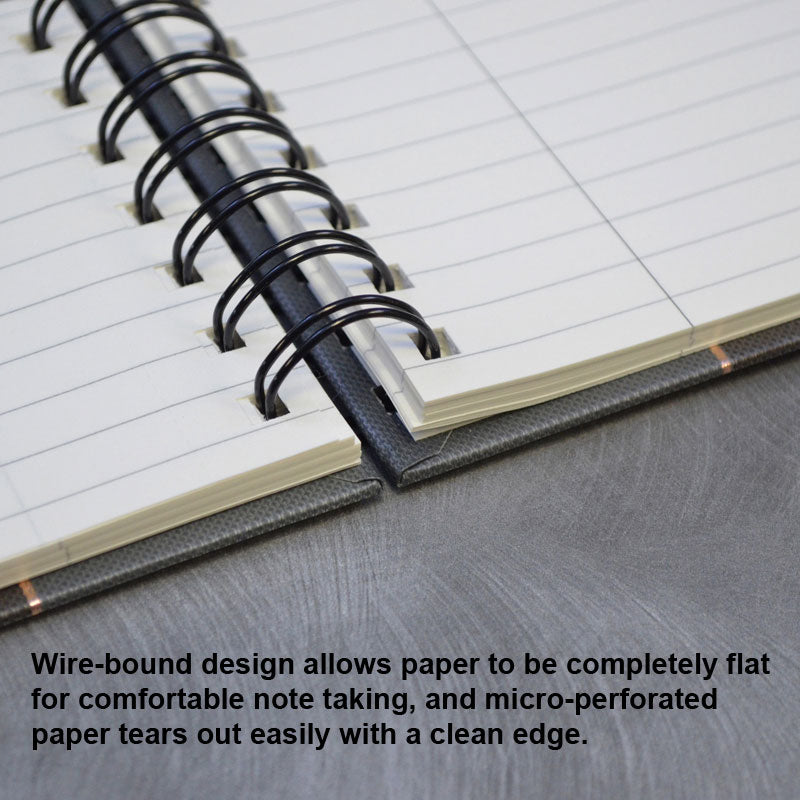 Royale Wirebound Business Notebook - Premium Lined Journal for Office, School & Meetings - Spiral Bound Writing Pad with Durable Cover