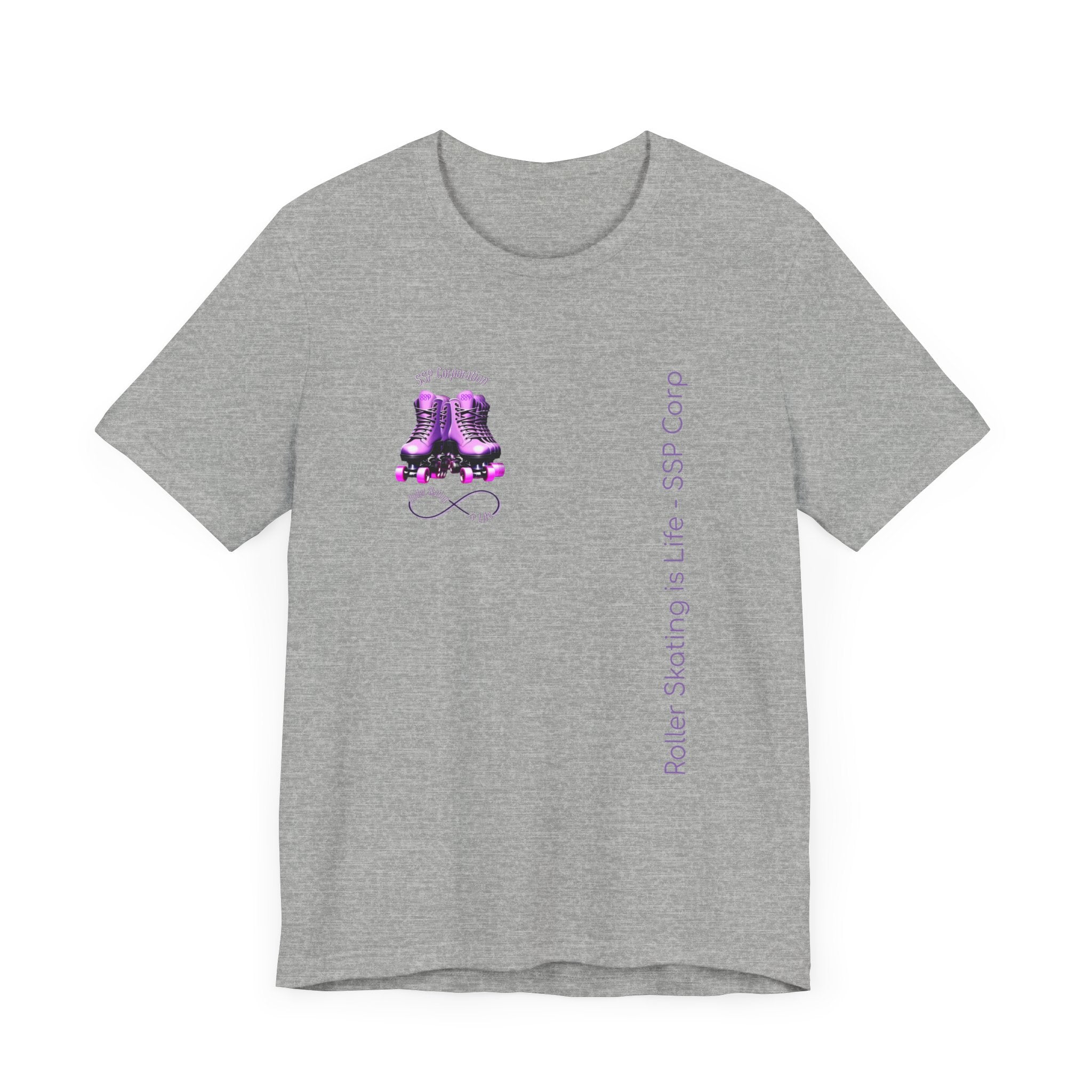 SSP Corp Roller Skating is Life Graphic T-Shirt - Comfortable Cotton Tee for Skaters & Roller Derby Fans - Perfect for Casual Wear, Skate Parks & Retro Fashion