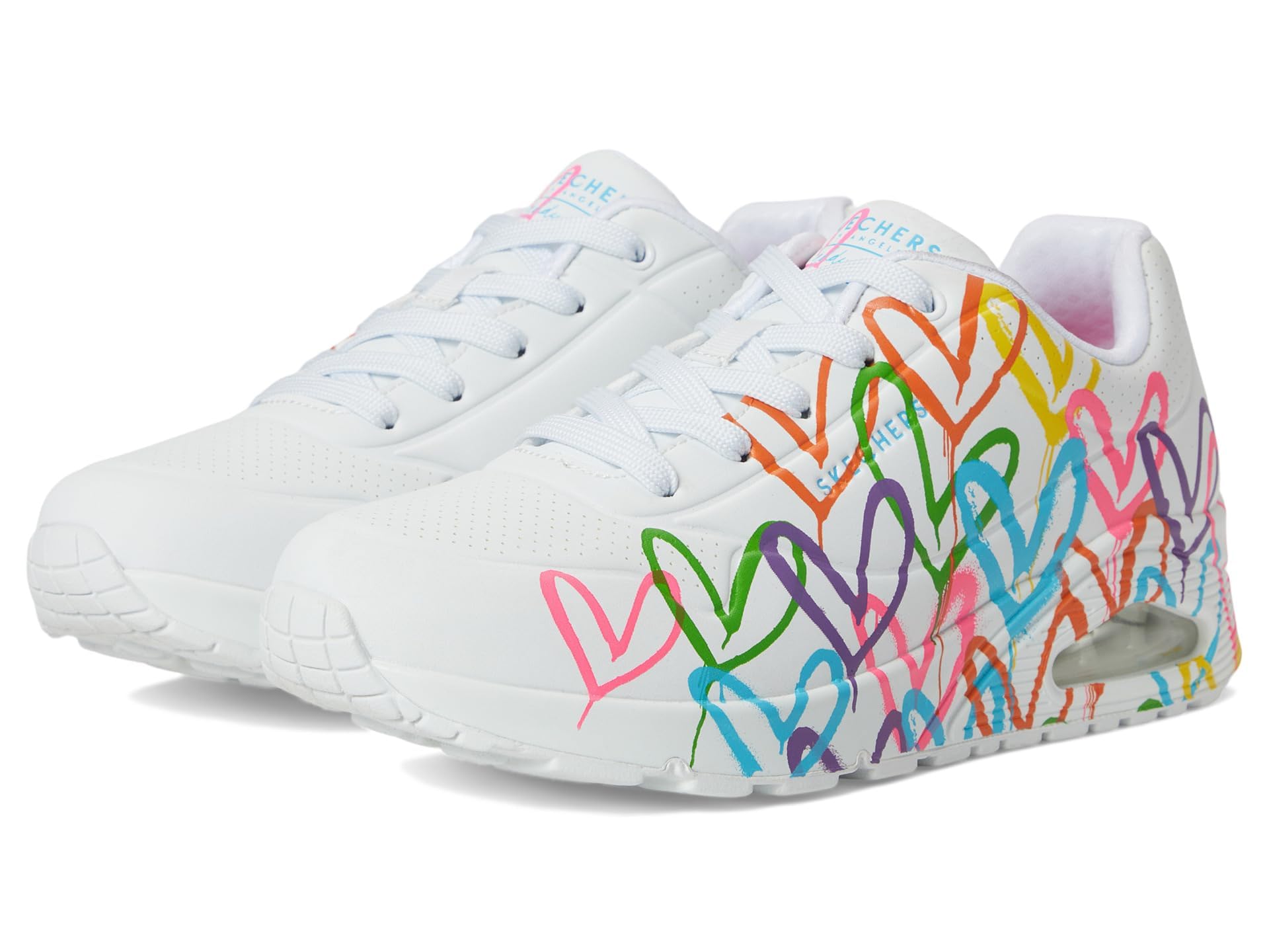 Skechers Women's James Goldcrown Uno Sneakers - Fashion Casual Shoes with Love Design for Walking, Running & Everyday Wear