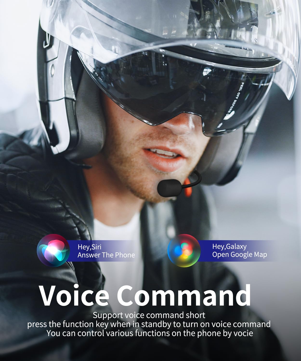 FODSPORTS FX8 Bluetooth Motorcycle Helmet Headset - 8 Rider Intercom, EQ Sound & FM Radio, Music Sharing - Compatible with ATV, Dirt Bike & Off-Road Riding - Perfect for Group Rides & Adventure Touring