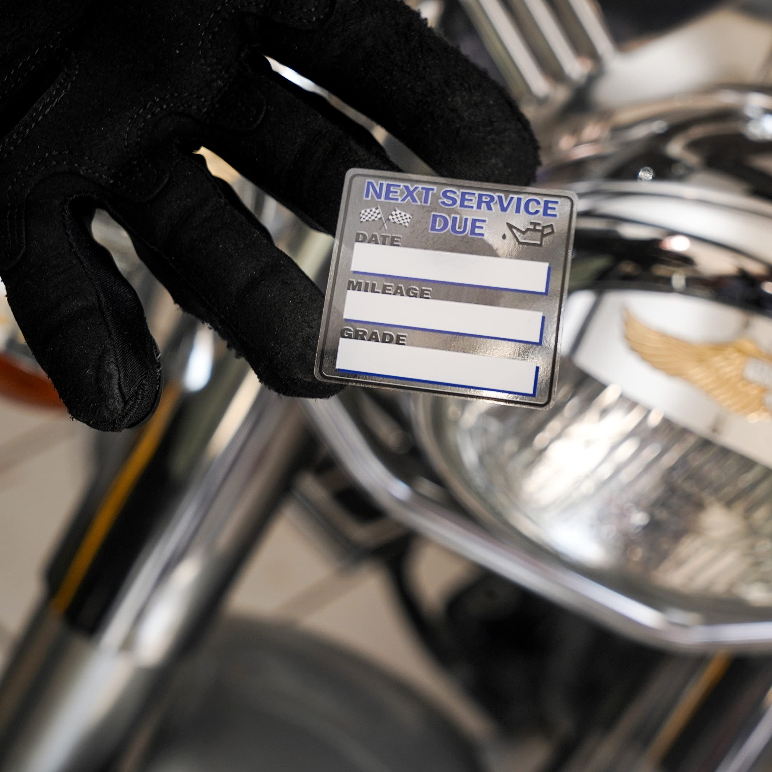 250 Pcs Oil Change Reminder Stickers - 2x2 Inch Clear Windshield Stickers for Cars - No Residue Peel & Write Service Stickers - Premium Checkered Flag Design - Perfect for Auto Shops, DIY Mechanics & Vehicle Maintenance